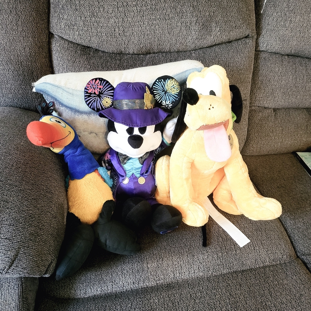 Mickey, Pluto, And Kevin Plush Toy Bundle  NWOT